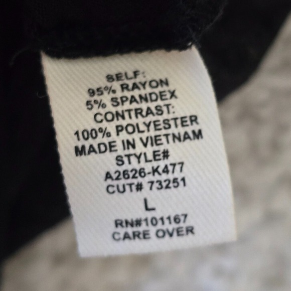 Kim & Cami Top Womens Large Black Metallic Puff Sleeve Party‎ Punk - Picture 5 of 10